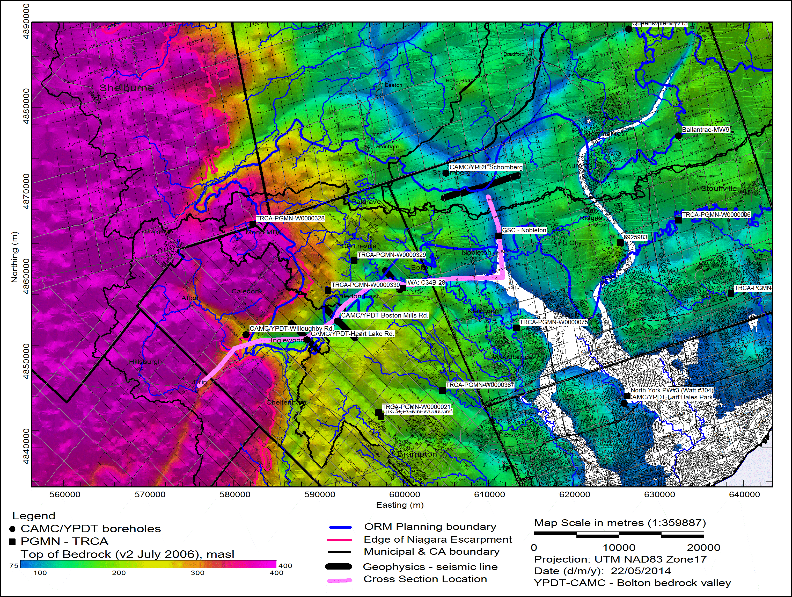 *Figure 7: Cross section Location*