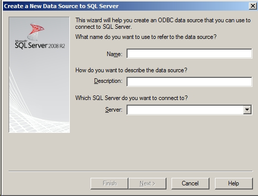 Figure 3.1.1.2 Create a New Data Source to SQL Server dialog
box
