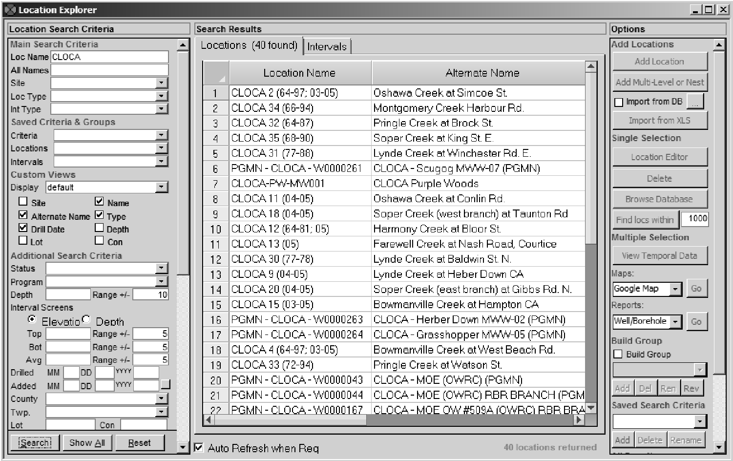 Figure 3.1.5.3 SiteFX - Location Explorer